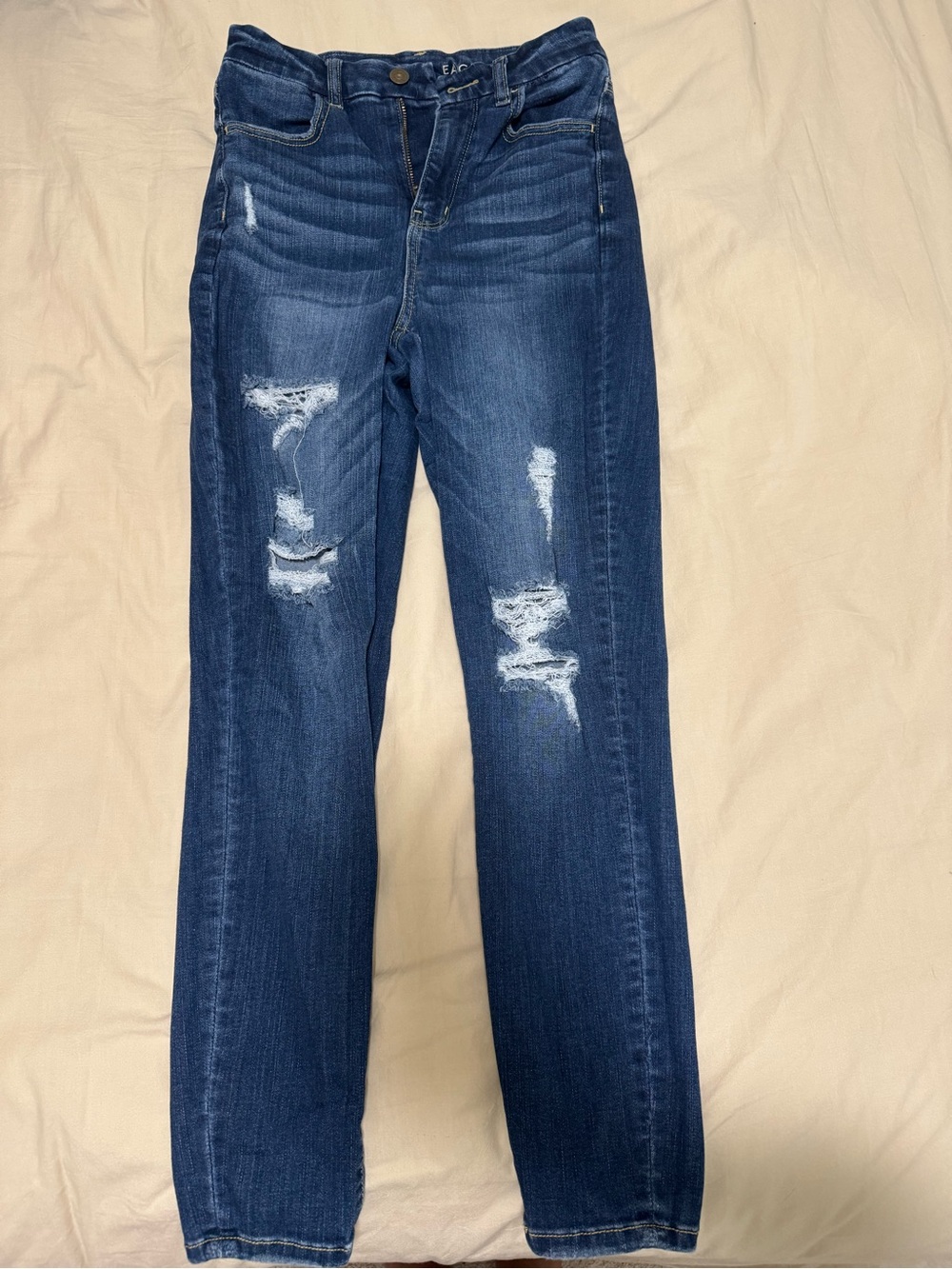 American Eagle Outfitters Distressed Dark Blue Jeggings
